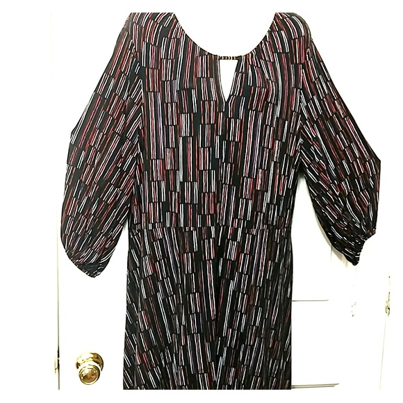 Apt. 9 Dresses & Skirts - Dress⭐ CLASSI 3/4 SLEEVE striped NWT Spandex keyho